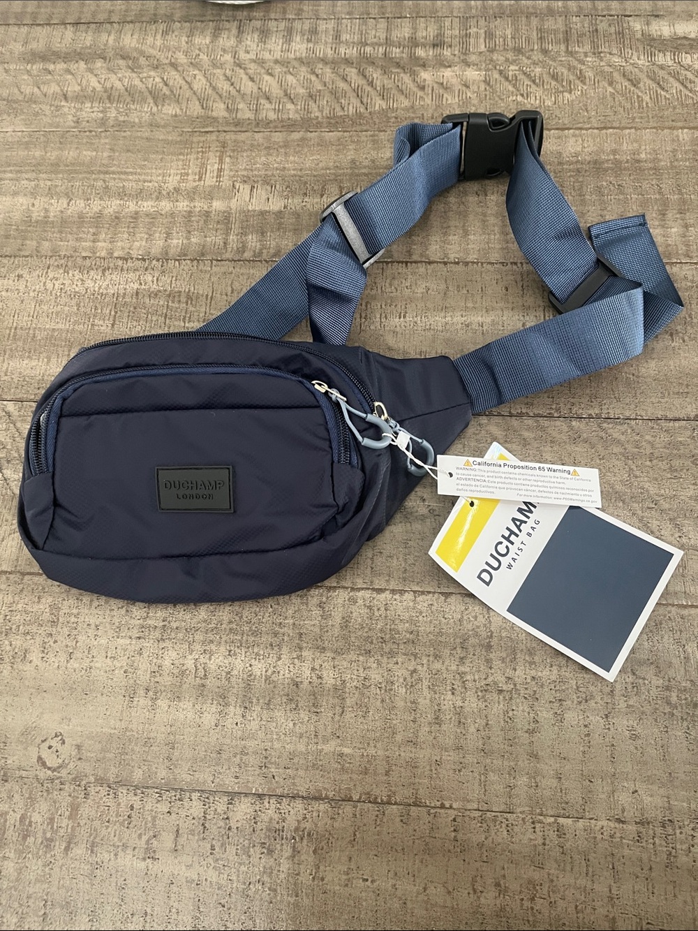 Duchamp Dark Navy and Slate Blue Belt Bag